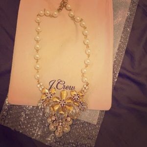 Pavé winter flower cluster necklace